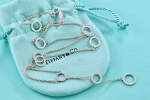 Tiffany & Co. Multi Circles Dangling Drop 16.5" Necklace