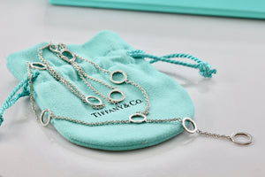 Tiffany & Co. Multi Circles Dangling Drop 16.5" Necklace