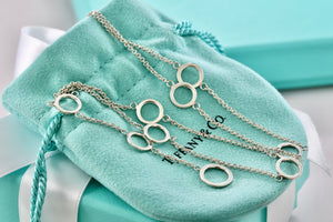 Tiffany & Co. Multi Circles Dangling Drop 16.5" Necklace