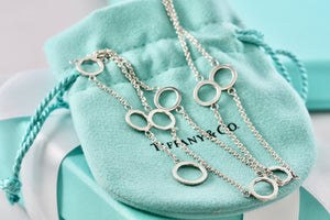 Tiffany & Co. Multi Circles Dangling Drop 16.5" Necklace