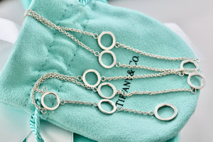 Tiffany & Co. Multi Circles Dangling Drop 16.5" Necklace