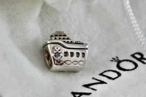 Pandora Silver Cruise Ship Bead Charm Pendant