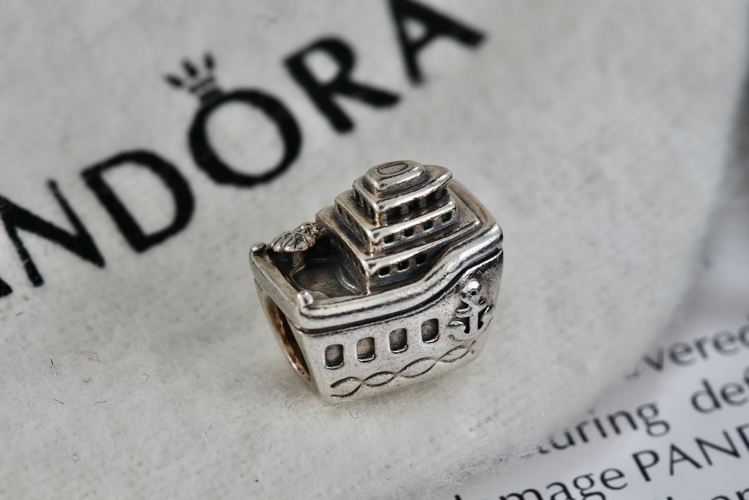 Pandora Silver Cruise Ship Bead Charm Pendant