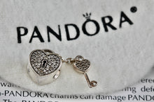 Load image into Gallery viewer, Pandora Silver Lock of Love Bead Charm Pendant (791429CZ)
