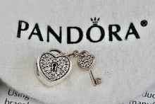 Load image into Gallery viewer, Pandora Silver Lock of Love Bead Charm Pendant (791429CZ)
