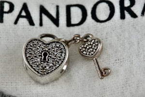 Pandora Silver Lock of Love Bead Charm Pendant (791429CZ)