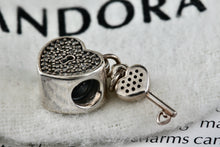 Load image into Gallery viewer, Pandora Silver Lock of Love Bead Charm Pendant (791429CZ)
