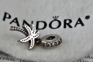 Pandora Silver Sparkling Palm Tree Bead Charm Pendant (791540CZ)