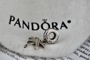 Pandora Silver Sparkling Palm Tree Bead Charm Pendant (791540CZ)