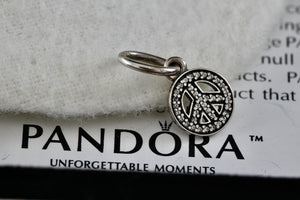 Pandora Silver Symbol of Peace Bead Charm Pendant (791308CZ)