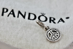 Pandora Silver Symbol of Peace Bead Charm Pendant (791308CZ)