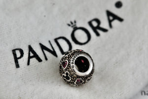 Pandora Silver Sparkling Mickey & Hearts Bead Charm (791457CZ)