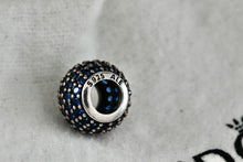 Load image into Gallery viewer, Pandora Silver Pave Lights Blue Crystal Bead Charm (791051NCB)
