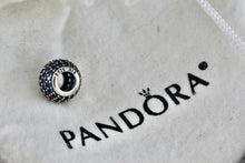 Load image into Gallery viewer, Pandora Silver Pave Lights Blue Crystal Bead Charm (791051NCB)
