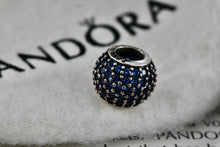 Load image into Gallery viewer, Pandora Silver Pave Lights Blue Crystal Bead Charm (791051NCB)
