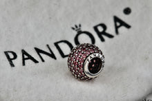 Load image into Gallery viewer, Pandora Silver Pave Lights Pink Crystal Bead Charm (791051CZS)
