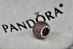 Pandora Silver Pave Lights Pink Crystal Bead Charm (791051CZS)