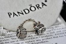 Load image into Gallery viewer, Pandora Silver Dreamer Safety Chained Double Bead Clip Charm Pendant (790583-05)
