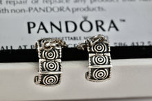 Load image into Gallery viewer, Pandora Silver Dreamer Safety Chained Double Bead Clip Charm Pendant (790583-05)
