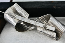 Load image into Gallery viewer, Steve Yellowhorse Navajo Silver Rivet Studded Ribbon Brooch Pin
