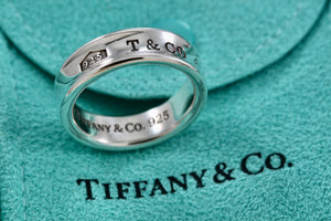 Tiffany & Co. 1837 Silver Wide Band Ring Men Size 10