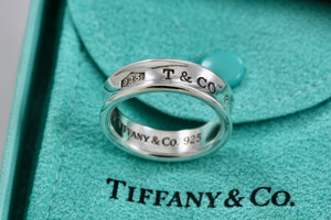 Tiffany & Co. 1837 Silver Wide Band Ring Men Size 10