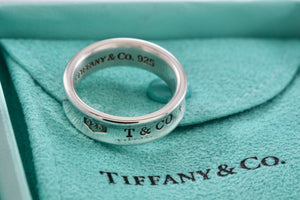 Tiffany & Co. 1837 Silver Wide Band Ring Men Size 10