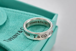 Tiffany & Co. 1837 Silver Wide Band Ring Men Size 10