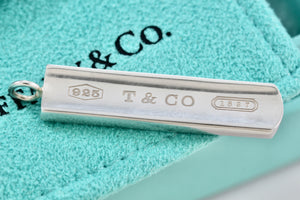 Tiffany & Co. 1837 Sterling Silver Concave Bar Pendant