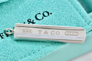 Tiffany & Co. 1837 Sterling Silver Concave Bar Pendant