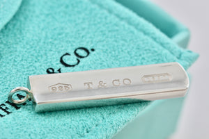 Tiffany & Co. 1837 Sterling Silver Concave Bar Pendant