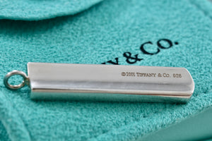 Tiffany & Co. 1837 Sterling Silver Concave Bar Pendant