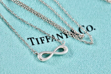 Load image into Gallery viewer, Tiffany &amp; Co Silver Endless Infinity Pendant Adjustable 16&quot;-18&quot; Necklace
