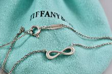 Load image into Gallery viewer, Tiffany &amp; Co Silver Endless Infinity Pendant Adjustable 16&quot;-18&quot; Necklace
