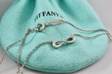 Load image into Gallery viewer, Tiffany &amp; Co Silver Endless Infinity Pendant Adjustable 16&quot;-18&quot; Necklace
