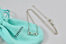 Load image into Gallery viewer, Tiffany &amp; Co Silver Endless Infinity Pendant Adjustable 16&quot;-18&quot; Necklace
