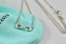 Load image into Gallery viewer, Tiffany &amp; Co Silver Endless Infinity Pendant Adjustable 16&quot;-18&quot; Necklace
