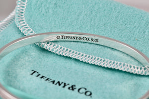 Tiffany & Co. Silver Notes ''Dream A Little Dream'' Narrow Bangle Bracelet