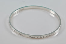 Load image into Gallery viewer, Tiffany &amp; Co. Silver Notes &#39;&#39;Dream A Little Dream&#39;&#39; Narrow Bangle Bracelet
