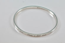 Load image into Gallery viewer, Tiffany &amp; Co. Silver Notes &#39;&#39;Dream A Little Dream&#39;&#39; Narrow Bangle Bracelet
