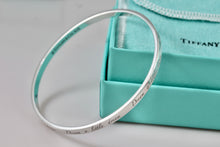 Load image into Gallery viewer, Tiffany &amp; Co. Silver Notes &#39;&#39;Dream A Little Dream&#39;&#39; Narrow Bangle Bracelet
