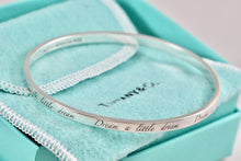 Load image into Gallery viewer, Tiffany &amp; Co. Silver Notes &#39;&#39;Dream A Little Dream&#39;&#39; Narrow Bangle Bracelet
