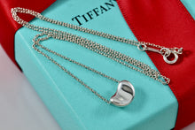 Load image into Gallery viewer, Tiffany &amp; Co. Elsa Peretti Silver Small 11mm Bean Pendant Necklace
