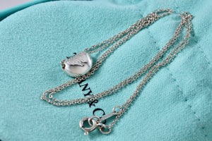 Tiffany & Co. Elsa Peretti Silver Small 11mm Bean Pendant Necklace