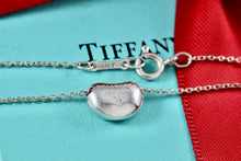 Load image into Gallery viewer, Tiffany &amp; Co. Elsa Peretti Silver Small 11mm Bean Pendant Necklace
