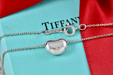 Load image into Gallery viewer, Tiffany &amp; Co. Elsa Peretti Silver Small 11mm Bean Pendant Necklace
