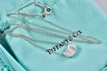 Load image into Gallery viewer, Tiffany &amp; Co. Elsa Peretti Silver Small 11mm Bean Pendant Necklace
