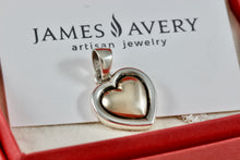 Load image into Gallery viewer, James Avery Vintage 14K Gold &amp; Silver Heart Charm Pendant
