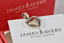 Load image into Gallery viewer, James Avery Vintage 14K Gold &amp; Silver Heart Charm Pendant
