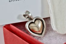 Load image into Gallery viewer, James Avery Vintage 14K Gold &amp; Silver Heart Charm Pendant
